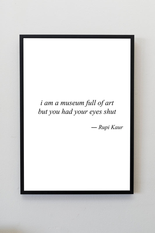 Rupi Kaur Quote Print | Rupi Kaur Poem Print | Rupi Kaur Quote Wall Art | Author Quote Wall Decor | bedroom decor aesthetic | Quote Poster