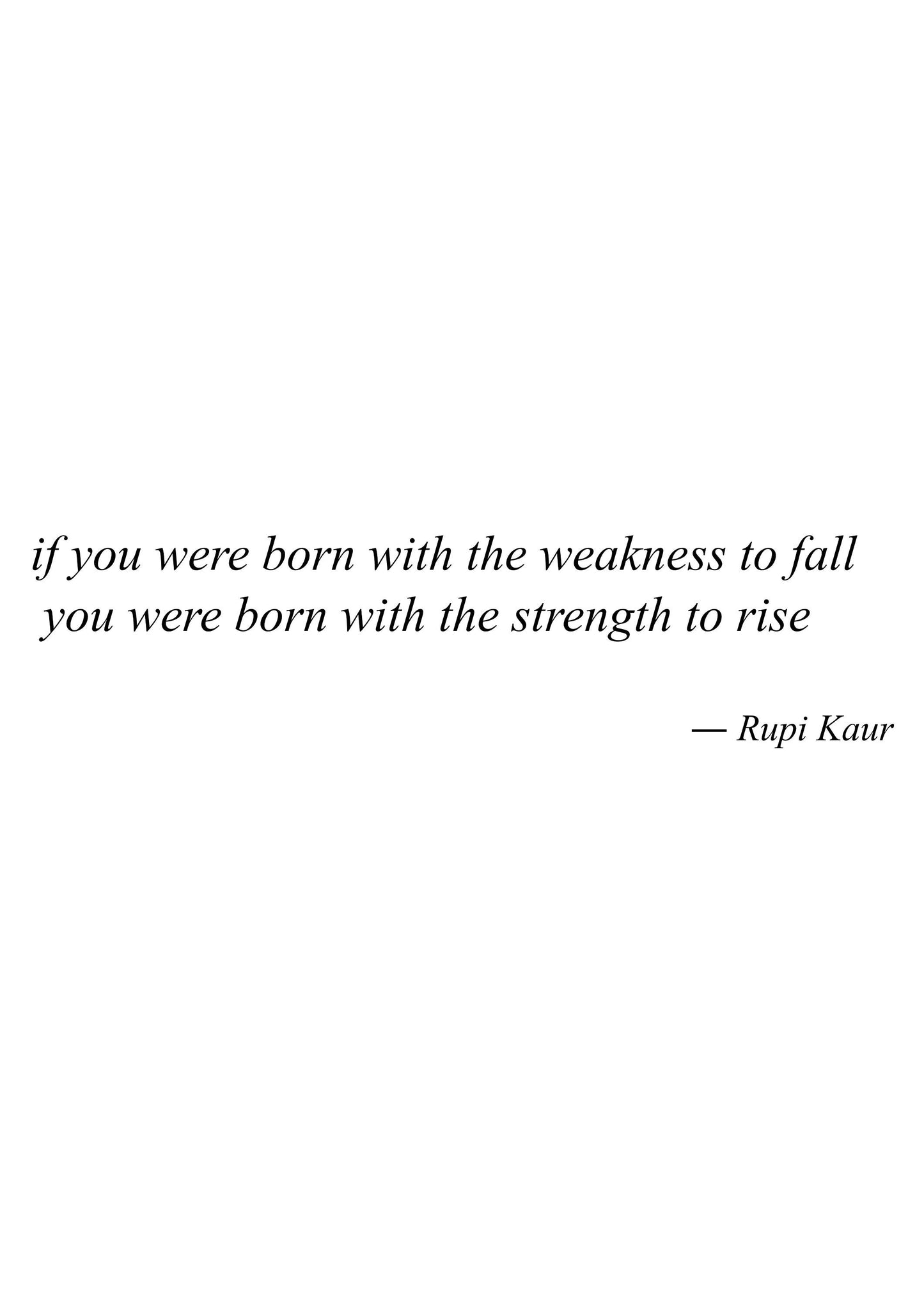 Rupi Kaur Quote Print | Rupi Kaur Poem Print | Rupi Kaur Wall Art | Author Quote Wall Decor | Motivational wall art | Inspirational wall art