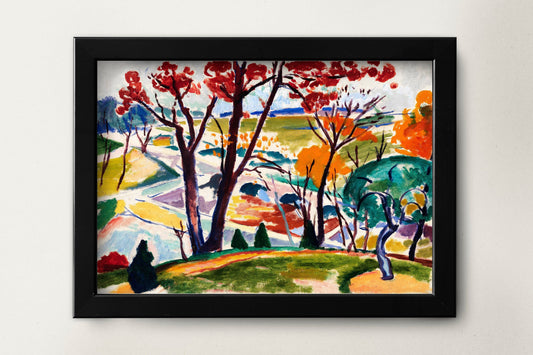 Landscape, Bridge, Huntingdon Valley (ca.1915–1916)  by Henry Lyman Sayen | Colourful Wall Art | Landscape Wall Art | Abstract Wall Art