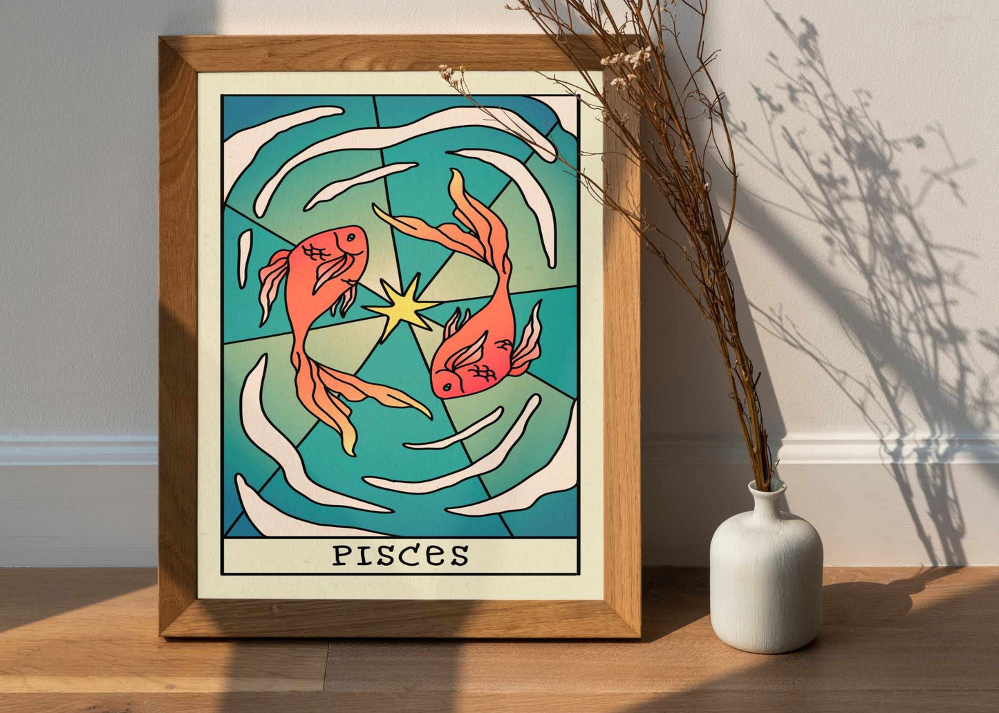 Pisces Astrology Gift | Pisces Zodiac Wall Art | Pisces Horoscope Poster | Pisces Star Sign Gift | Pisces Poster | Aesthetic Astrology Decor