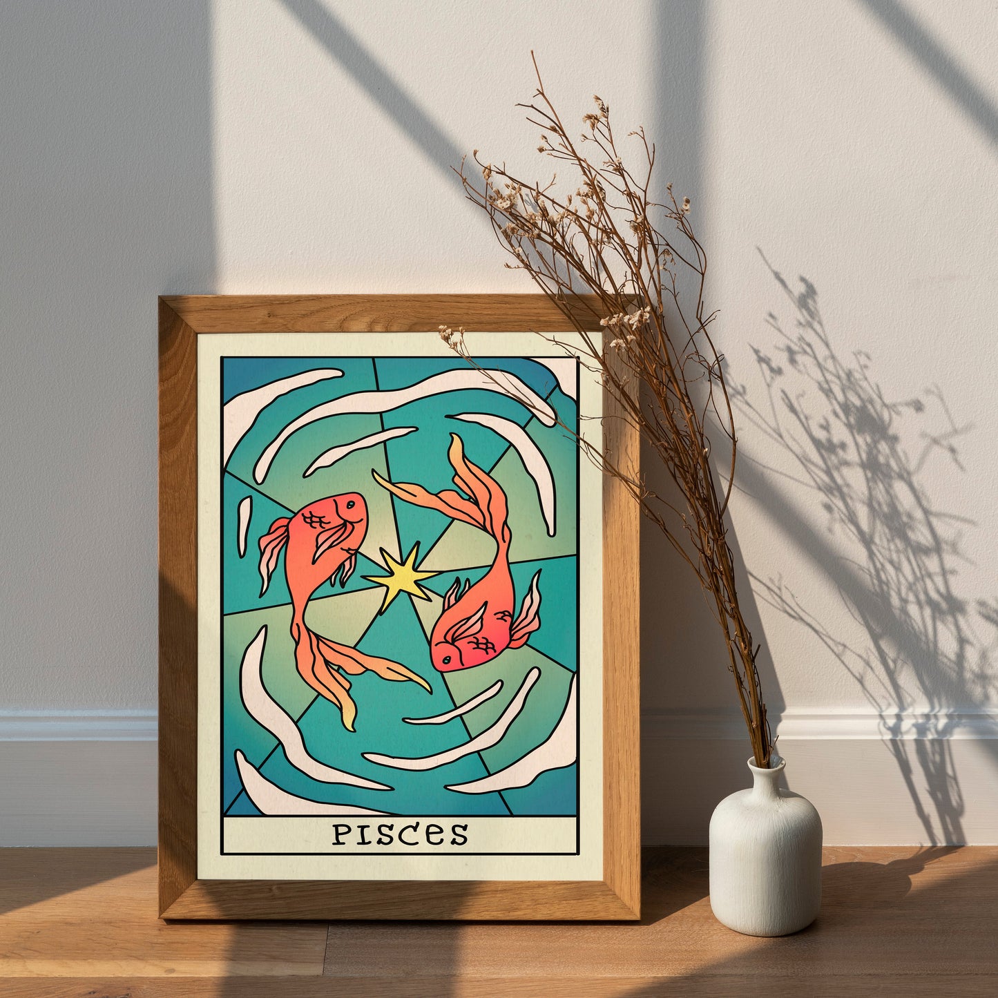 Pisces Astrology Gift | Pisces Zodiac Wall Art | Pisces Horoscope Poster | Pisces Star Sign Gift | Pisces Poster | Aesthetic Astrology Decor