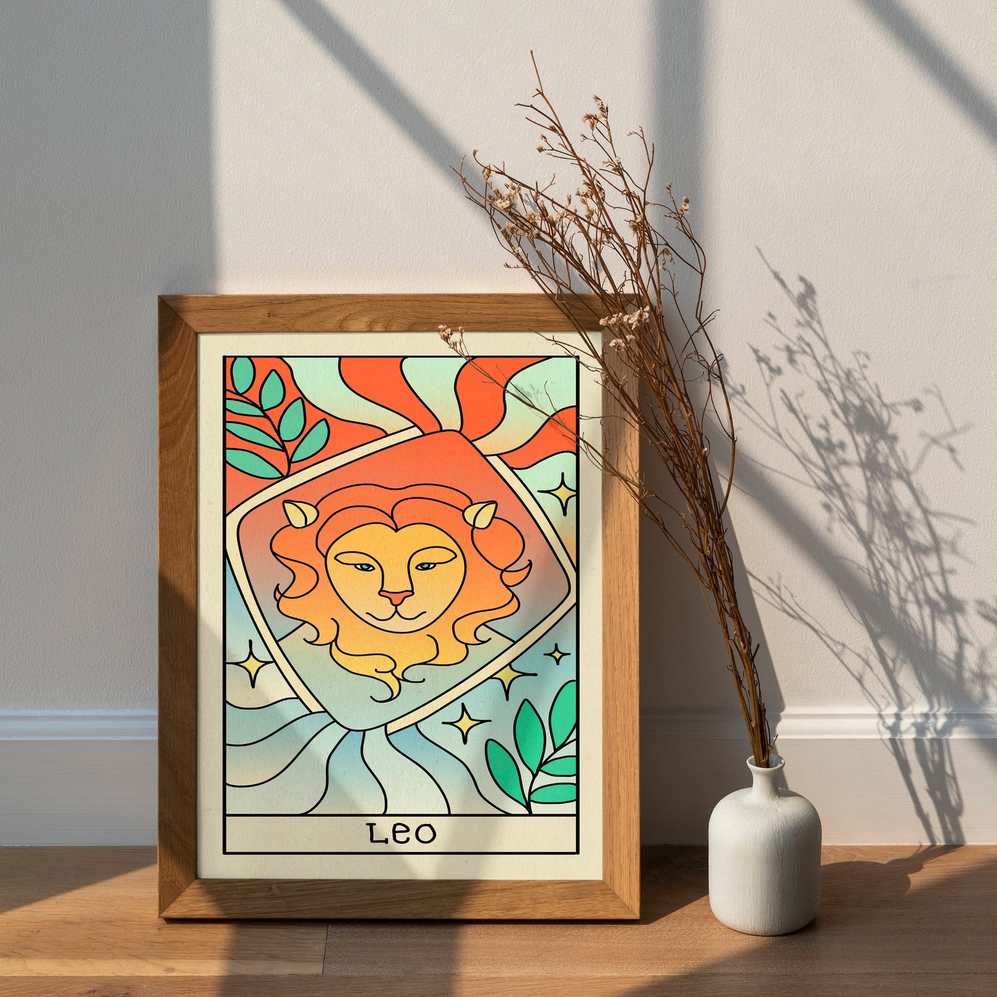 Leo Astrology Gift | Leo Star Sign Gift | Leo Horoscope Prints | Leo Zodiac Sign Poster | Astrology Lover Gift | Spiritual Wall Art
