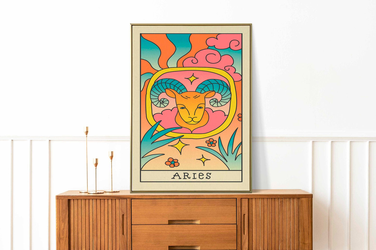 Aries Star Sign Print | Aries Astrology Gift | Aries Zodiac Sign Poster | Aries Wall Art | Aries Horoscope poster | Aries Zodiac Decor