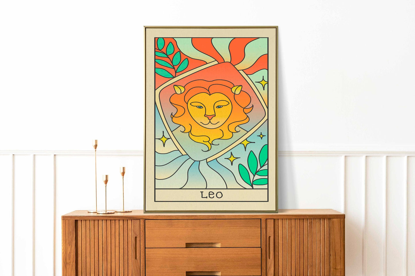 Leo Astrology Gift | Leo Star Sign Gift | Leo Horoscope Prints | Leo Zodiac Sign Poster | Astrology Lover Gift | Spiritual Wall Art