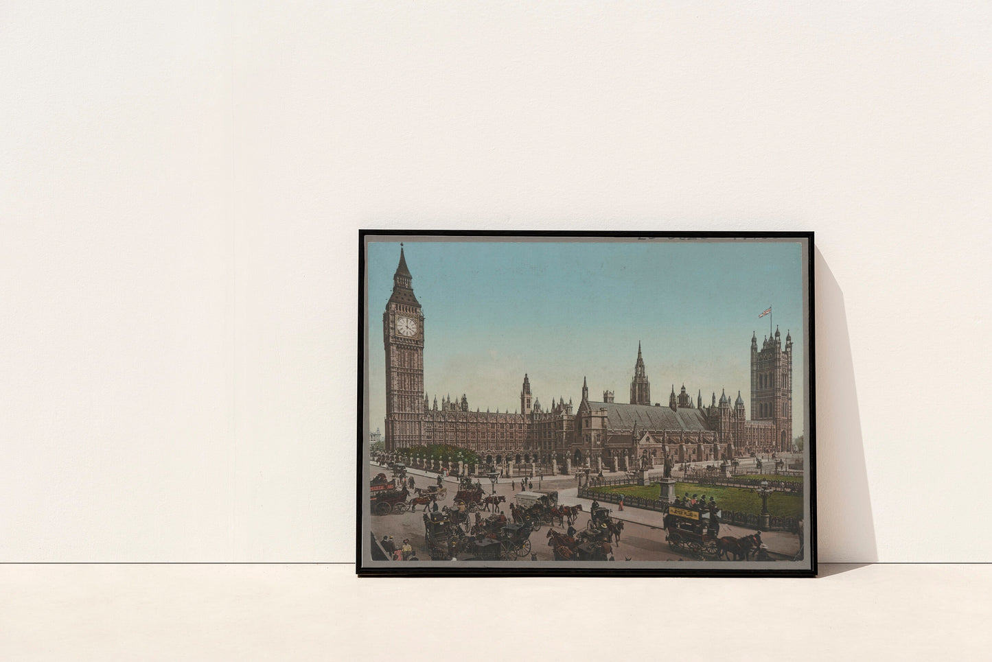 Houses of Parliament in London Artwork | London Wall Art | Architecture Prints | Vintage Poster | Big Ben Poster