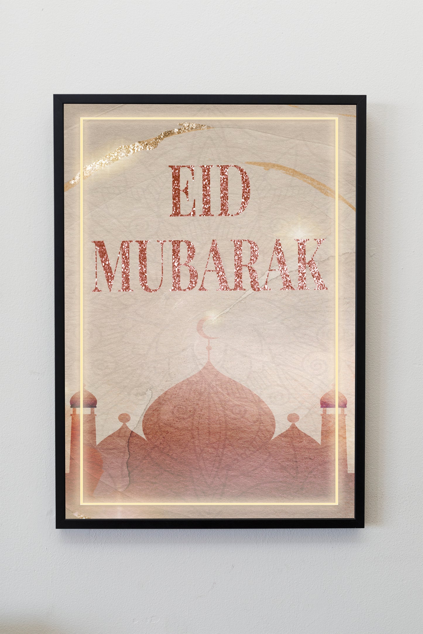 Islamic Art, Eid Mubarak , Islamic Decoration, Islam Print, Islam Poster, Arabic Art, Celebration Poster Print Wall Hanging Decor A4 A3 A2