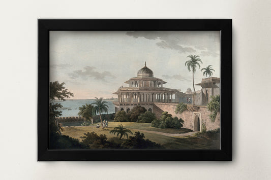 Oriental Scenery India Architecture Landscape Vintage Art Poster Wall Hanging Decor