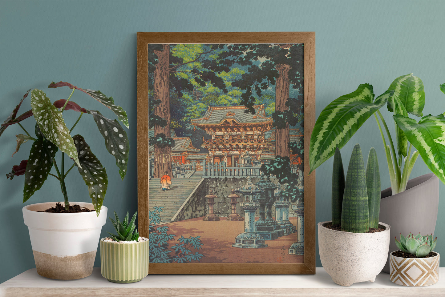 The Gate Yomei, the Nikko Shrine by Tsuchiya Koitsu Japanese art Woodblock Poster Print Wall Hanging Decor