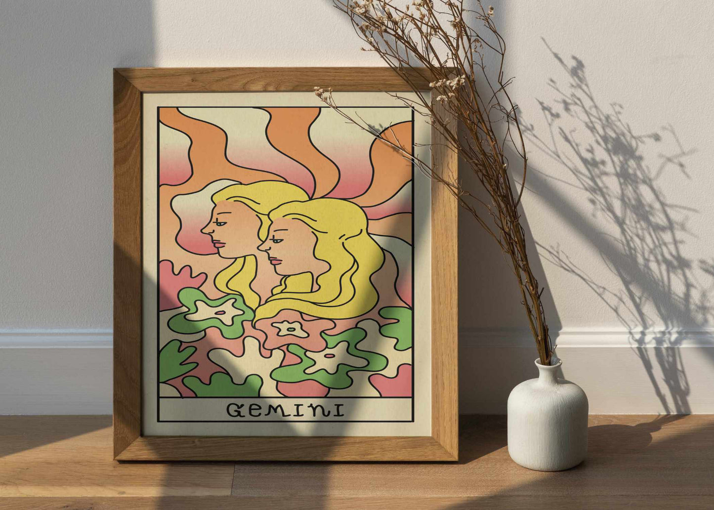 Gemini Wall Art | Gemini Star Sign Posters | Gemini Zodiac Sign Print | Gemini Astrology Poster | Astrology Lover Gift | Spiritual Wall Art
