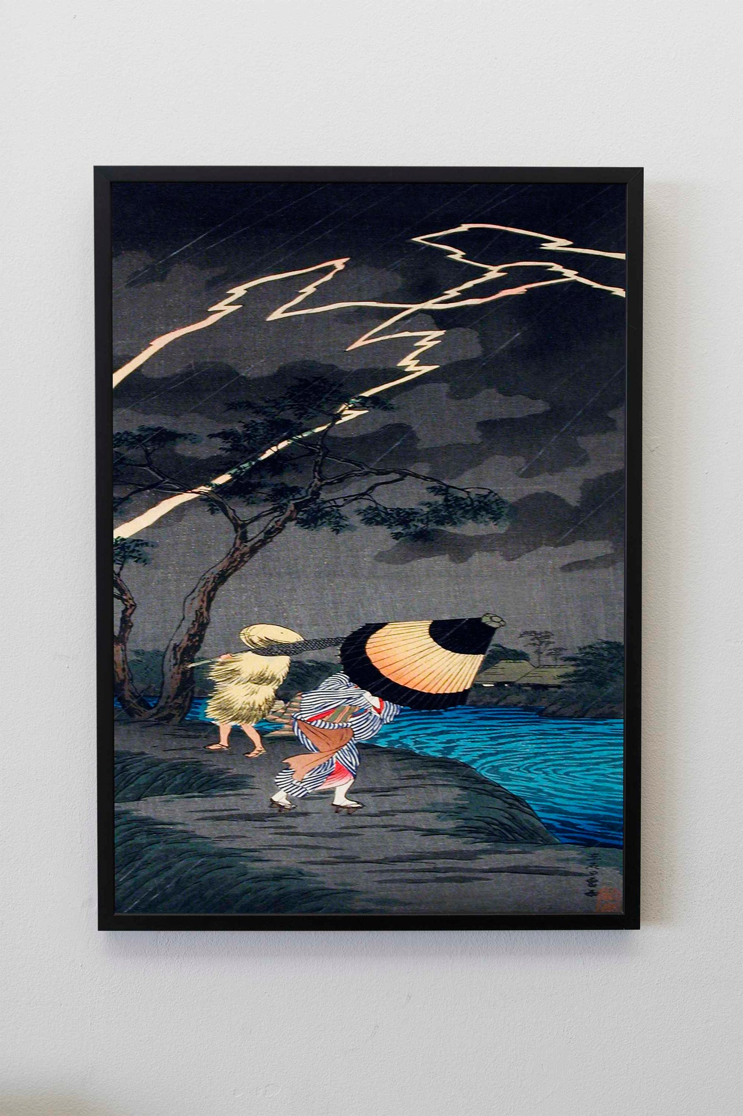 Thunderstorm at Tateishi by Hiroaki Takahashi Japanese Art Print Poster Wall Hanging Decor A4 A3 A2