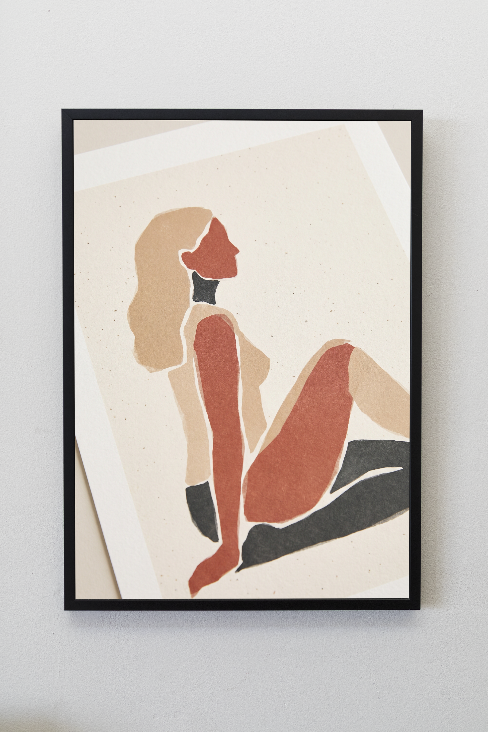 Figure at Rest print framed on a gallery wall