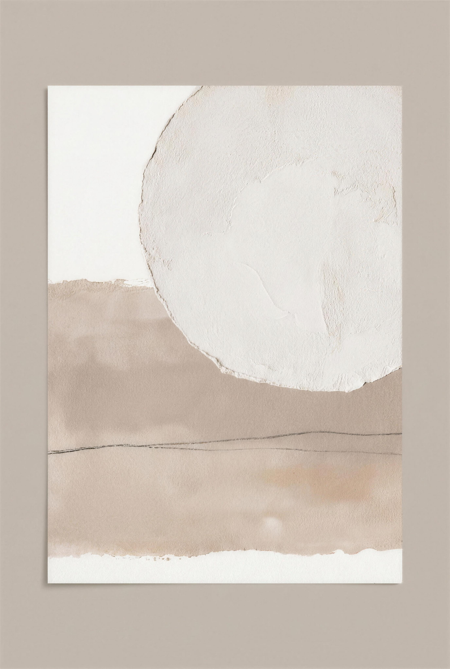 Terra Forms No.3 neutral abstract sun and dune art print