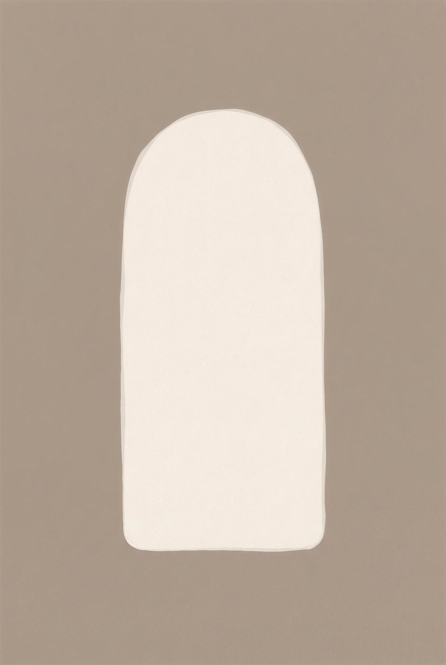 Arch Study I minimalist cream arch print on taupe