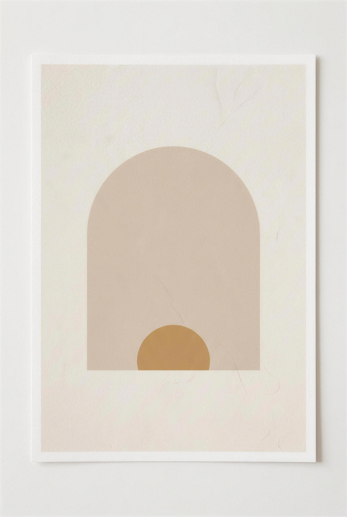 Arch Study III sand arch with ochre sun art print