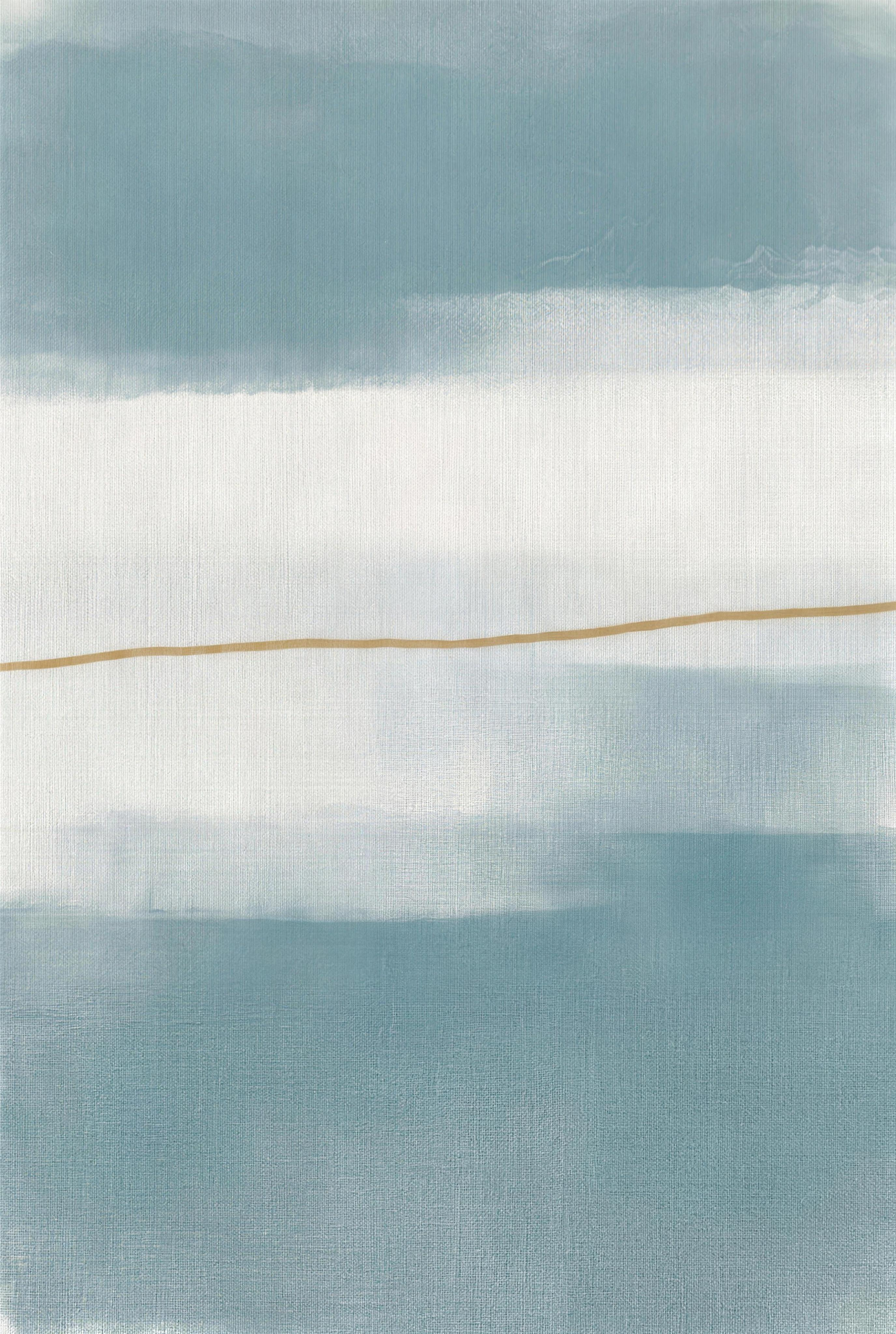 Patina No.1 blue colour-field abstract art print