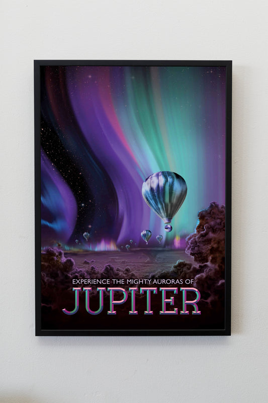 Jupiter NASA Space Astronomy Planets Poster Illustration Print Wall Hanging Decor