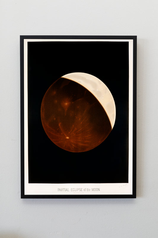 Partial Eclipse of the Moon Astronomy Poster Print Wall Hanging Decor