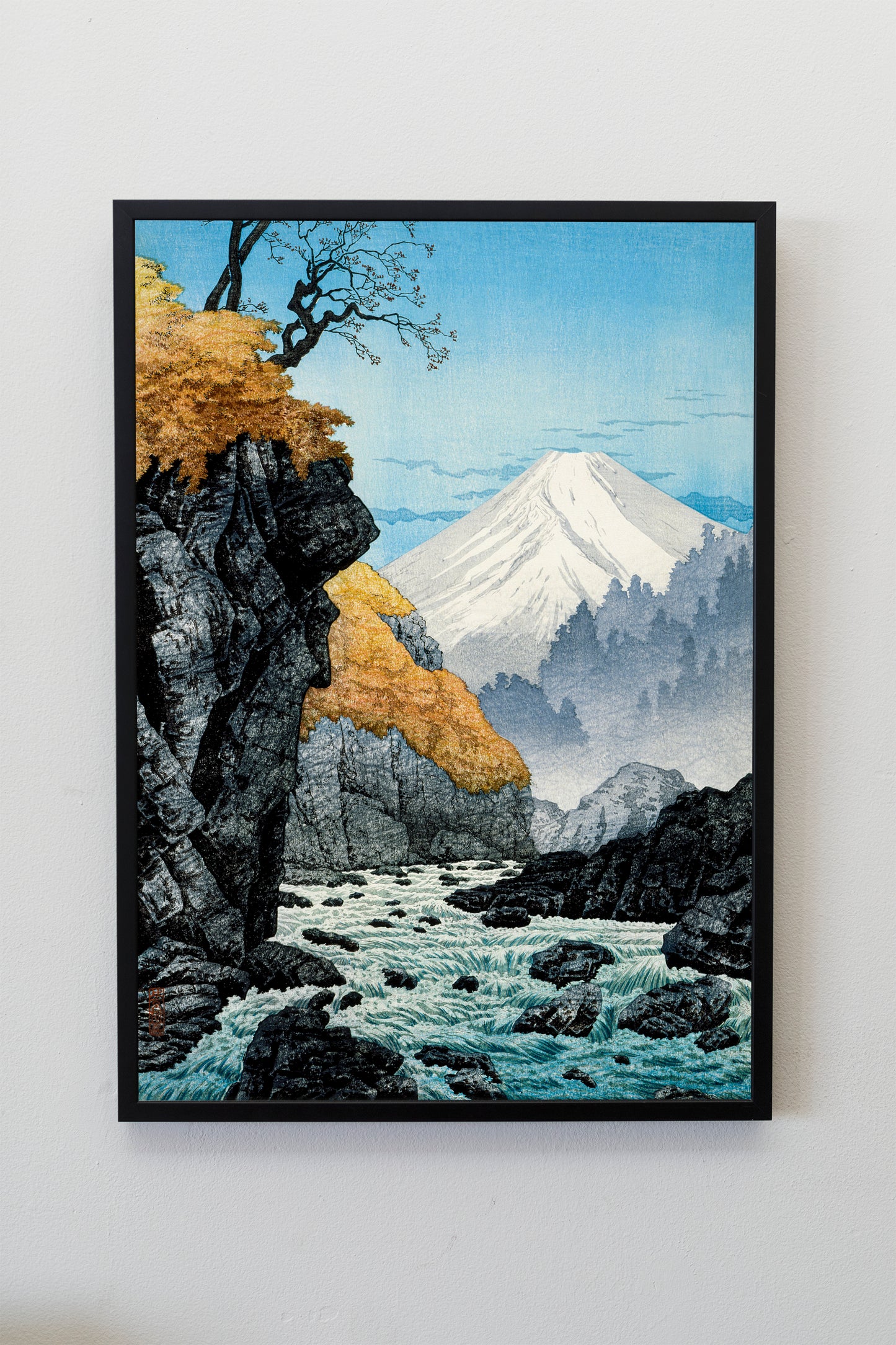 Foot of Mount Ashitaka (1932) by Hiroaki Takahashi Mountain Print Poster Wall Hanging Decor