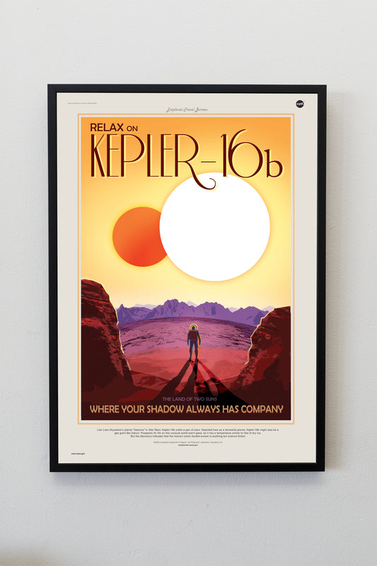 Kepler-16b Visions of the Future NASA Space Astronomy Poster Illustration Print Wall Hanging Decor