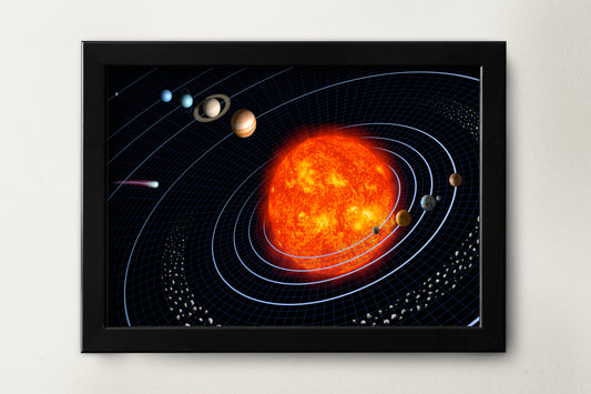 Solar System Astronomy Poster Illustration Print Wall Hanging Decor