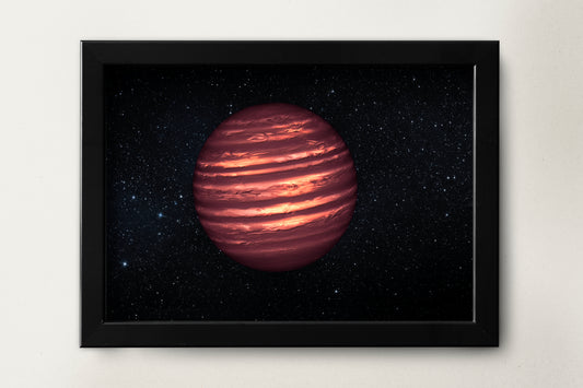 Brown Dwarf Astronomy Poster Illustration Print Wall Hanging Decor