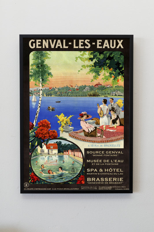 Belgium Travel Poster Print Wall Hanging Decor