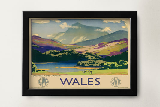 Wales Travel Poster Print Wall Hanging Decor