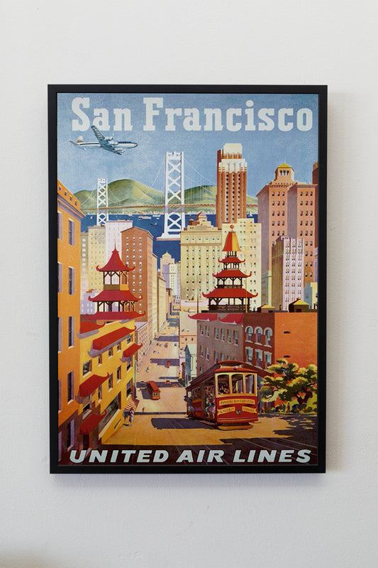 San Francisco Travel Poster Print Wall Hanging Decor