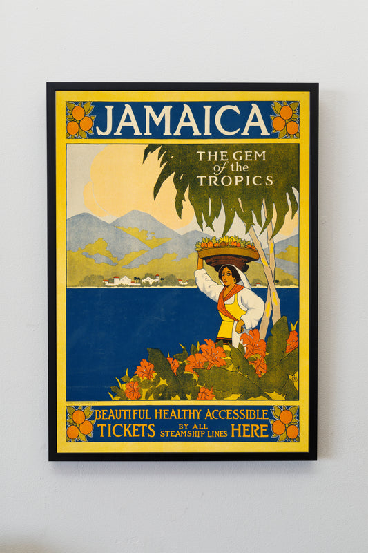 Jamaica Travel Poster Print Wall Hanging Decor