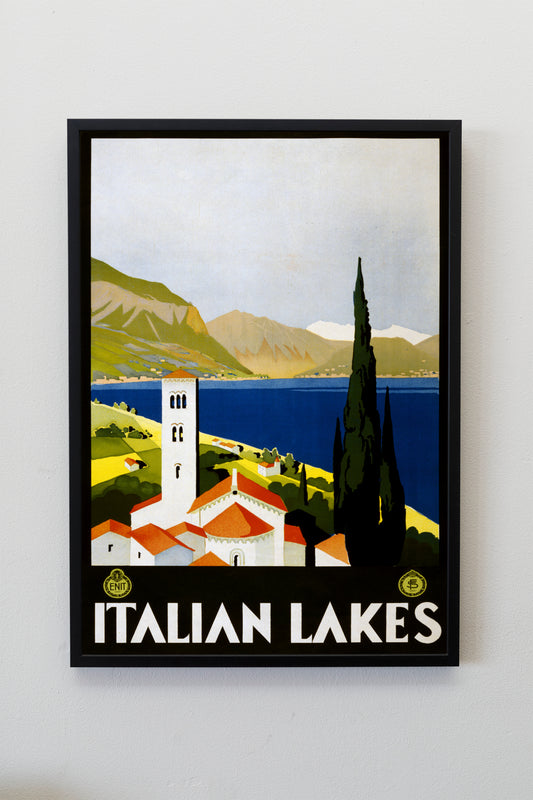 Italian Lakes Travel Poster Print Wall Hanging Decor