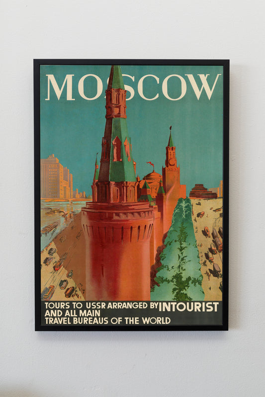 Moscow Travel Poster Print Wall Hanging Decor