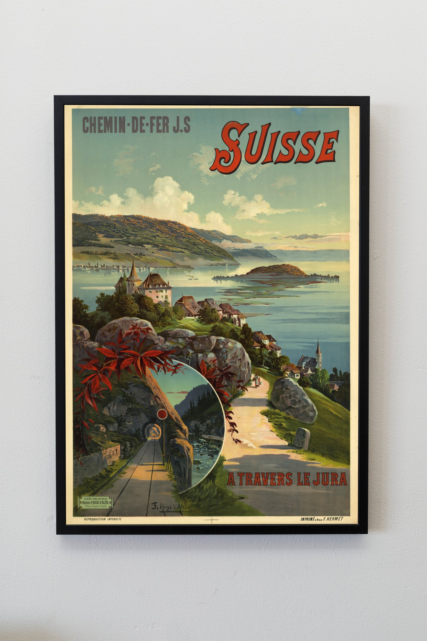 Switzerland Suisse Travel Poster Print Wall Hanging Decor