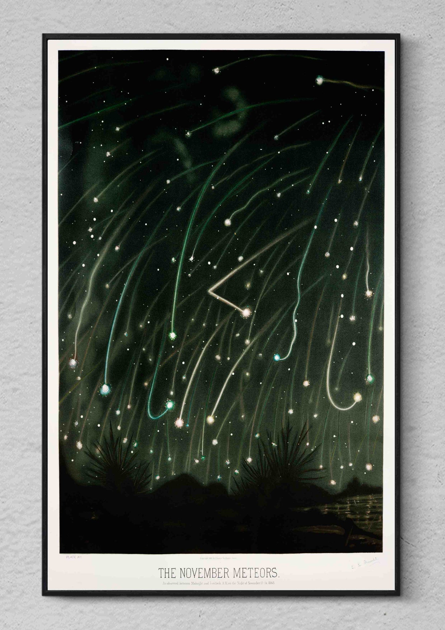 Meteors Art Illustration Poster Print Wall Hanging Decor