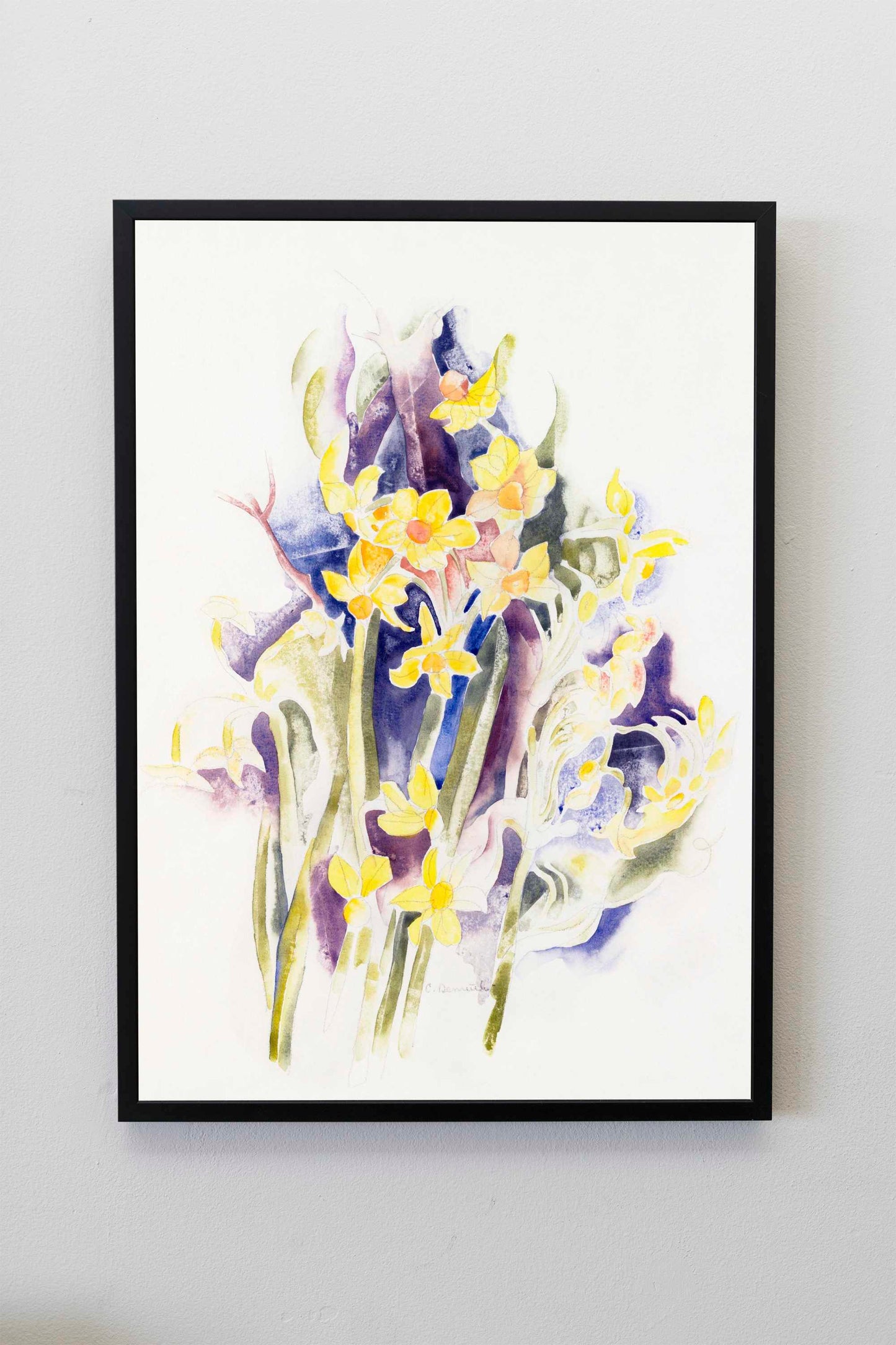 Small Daffodils by Charles Demuth | Charles Demuth Wall Art | Flower Painting Illustration | Flower Wall Art | Kitchen Wall Decor | Flowers