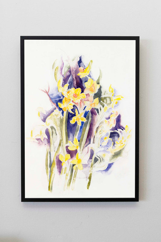 Small Daffodils by Charles Demuth | Charles Demuth Wall Art | Flower Painting Illustration | Flower Wall Art | Kitchen Wall Decor | Flowers