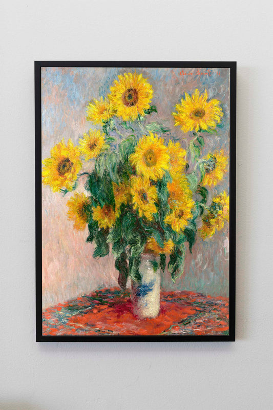Bouquet of Sunflowers (1881) by Claude Monet Print | Monet Wall Art |  Claude Monet Print | Monet Painting Prints | Flowers Bouquet Wall Art