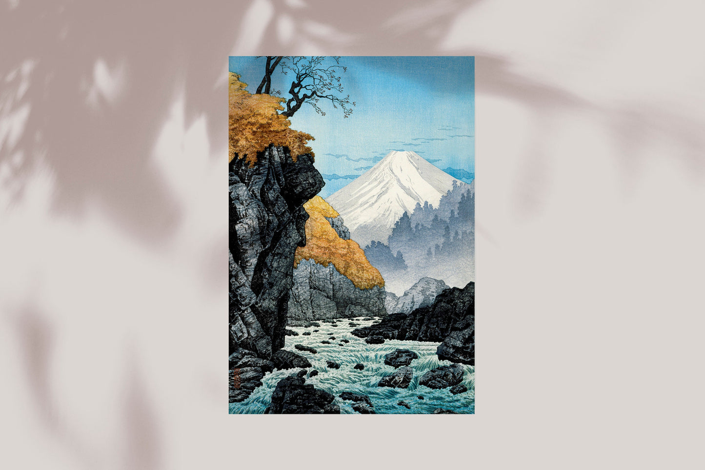 Foot of Mount Ashitaka (1932) by Hiroaki Takahashi Mountain Print Poster Wall Hanging Decor