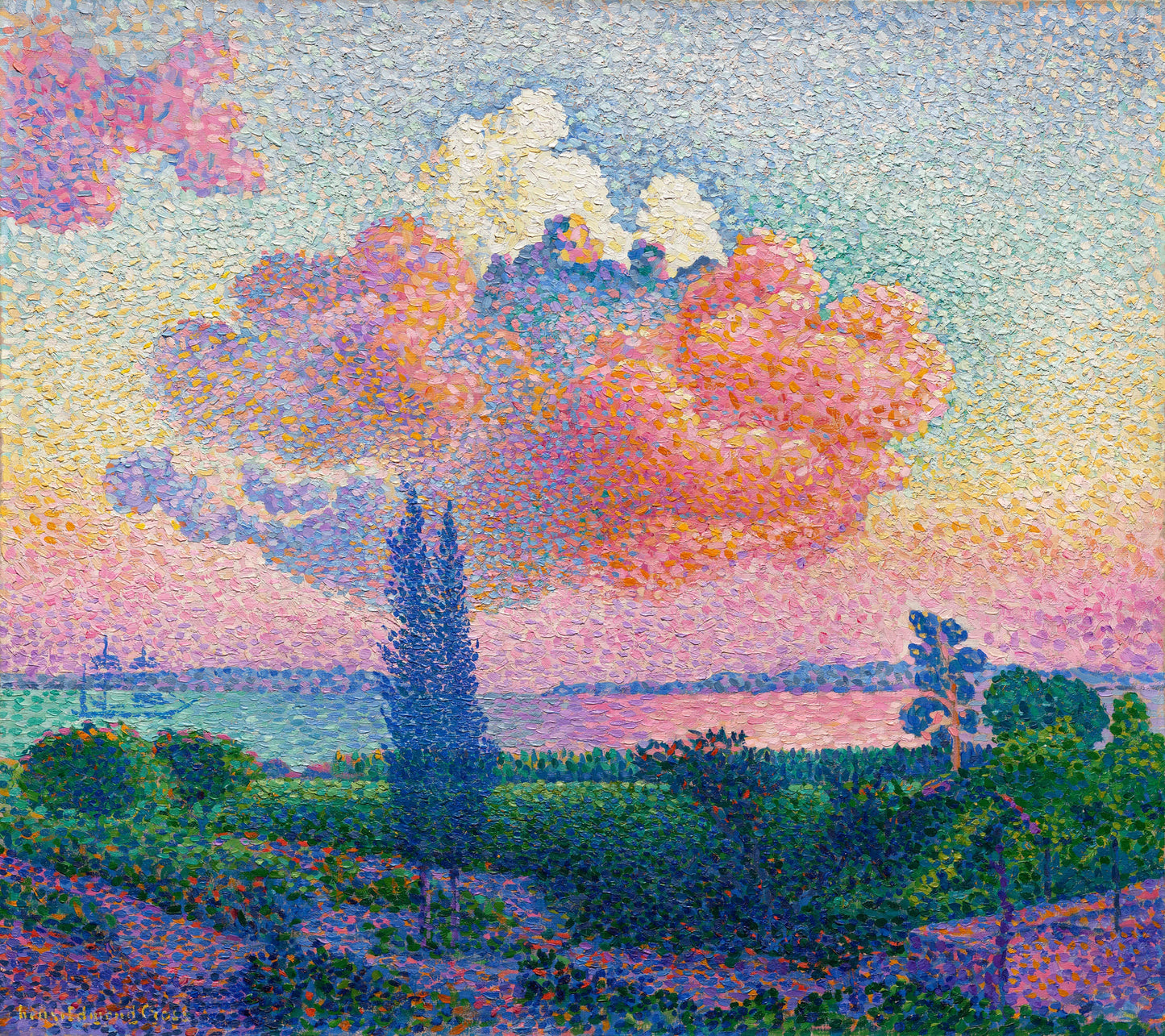 The Pink Cloud (1896) painting by Henri-Edmond Cross Poster Wall Hanging Decor