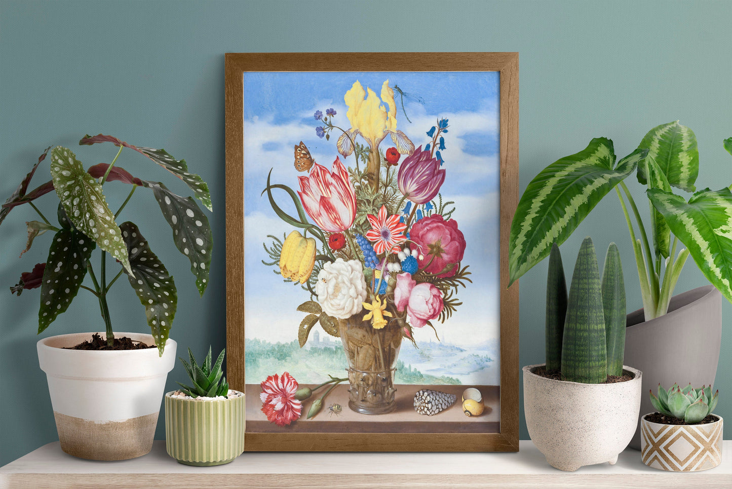 Bouquet of Flowers Poster Print Wall Hanging Decor