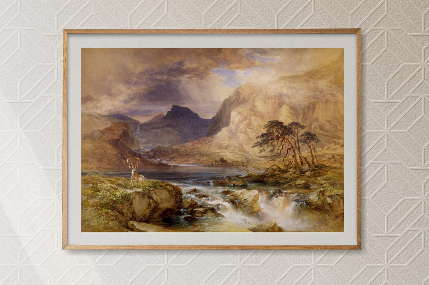 Beautiful Illustration Brodick Isle Of Arran Scotland 1849-1851 by William Andrews Nesfield Painting Print Poster Wall Hanging Decor