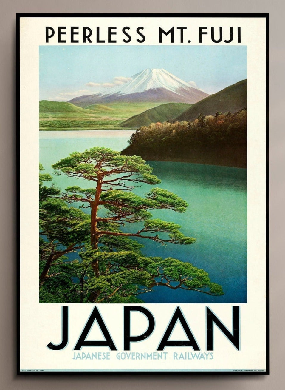 Mount Fuji Japan Travel Poster Print Wall Hanging Decor