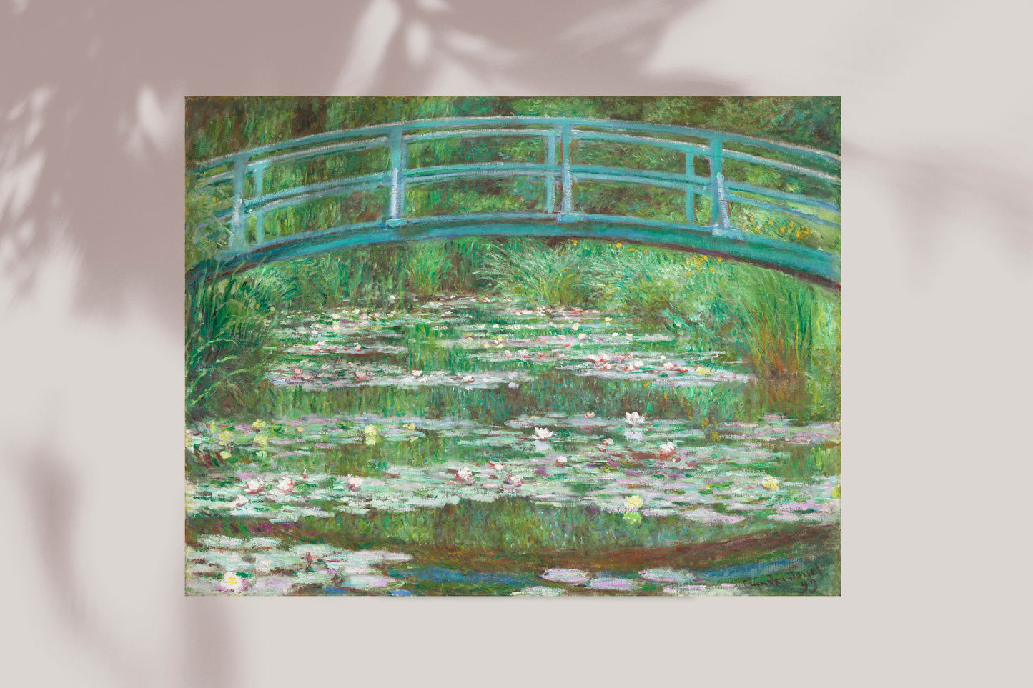 The Japanese Footbridge (1899) by Claude Monet Poster Print Wall Hanging Decor