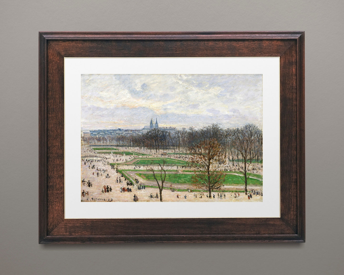 The Garden of the Tuileries on a Winter Afternoon (1899) by Camille Pissarro Poster Print Wall Hanging Decor
