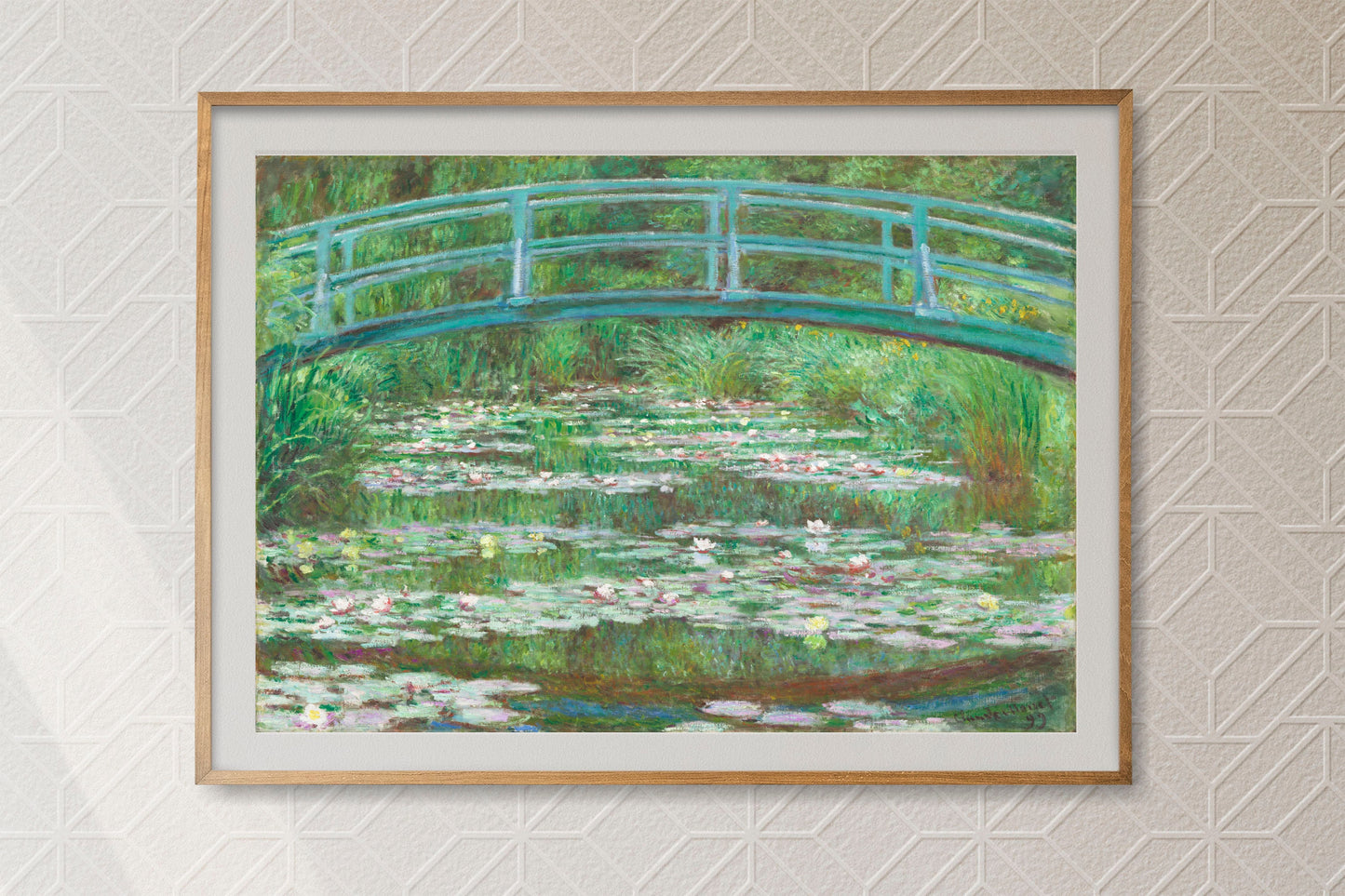 The Japanese Footbridge (1899) by Claude Monet Poster Print Wall Hanging Decor