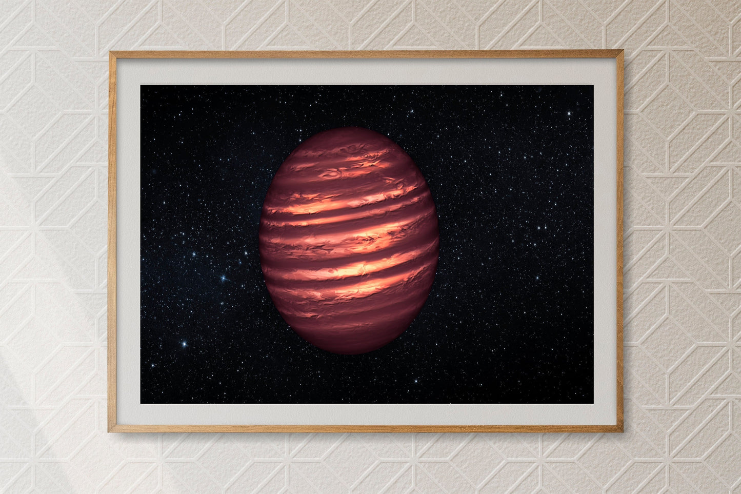 Brown Dwarf Astronomy Poster Illustration Print Wall Hanging Decor