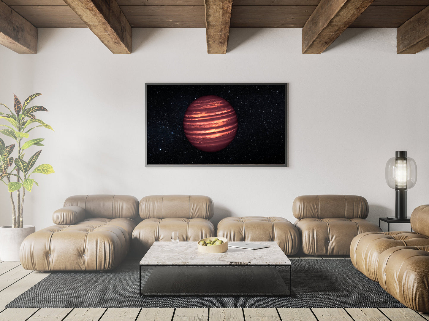 Brown Dwarf Astronomy Poster Illustration Print Wall Hanging Decor