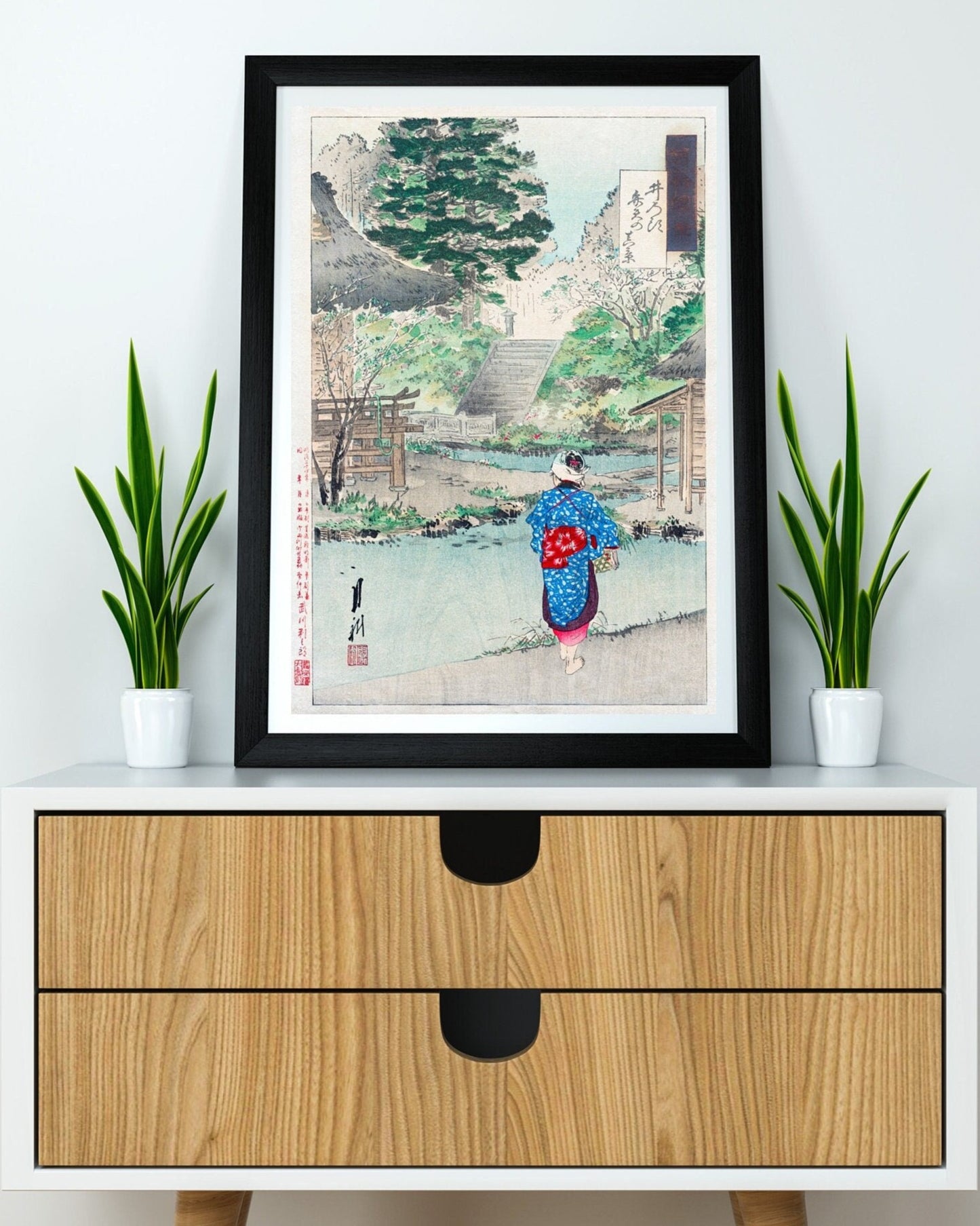 True View of Benten at Inokashira Japanese Art Poster Print Wall Hanging Decor