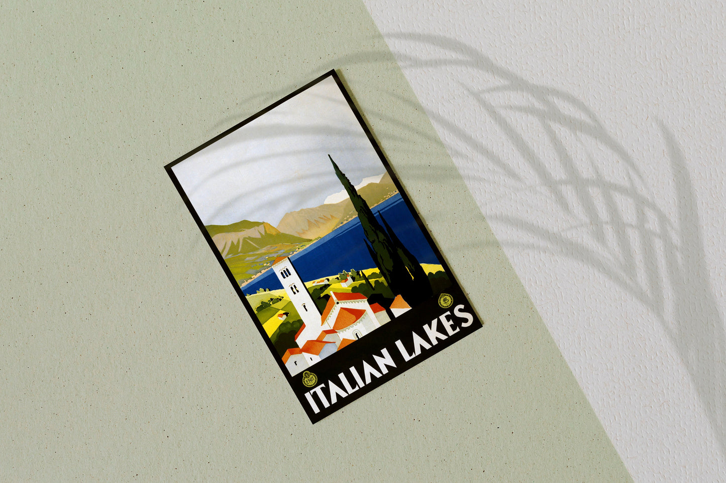 Italian Lakes Travel Poster Print Wall Hanging Decor