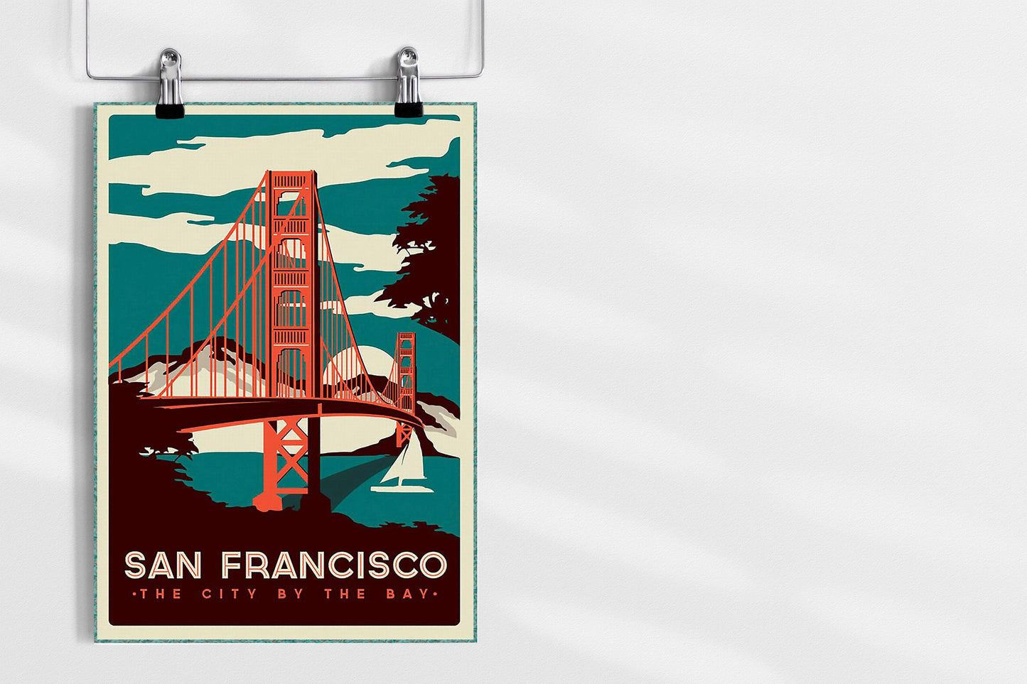 The Golden Gate Bridge San Francisco Travel Poster Print Wall Hanging Decor