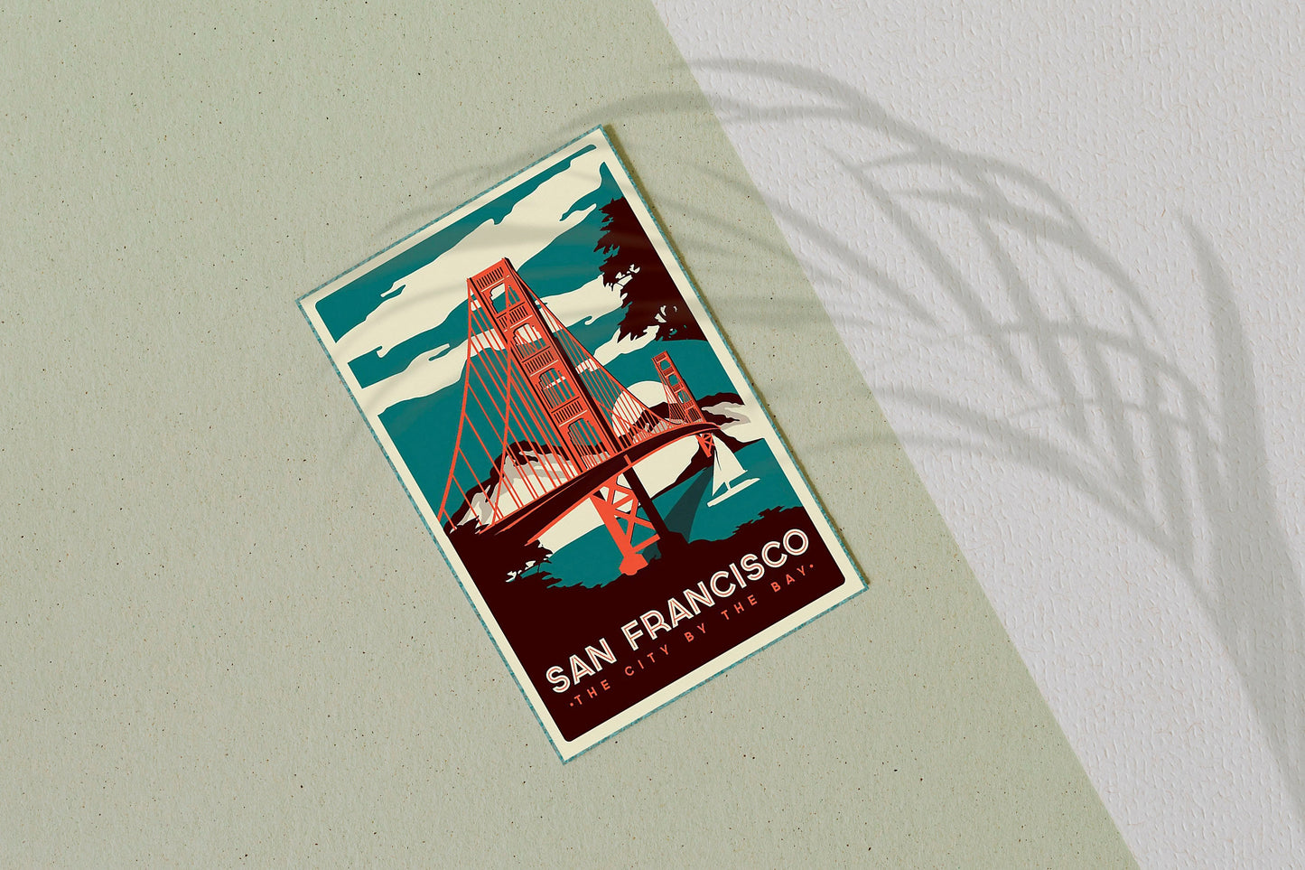 The Golden Gate Bridge San Francisco Travel Poster Print Wall Hanging Decor